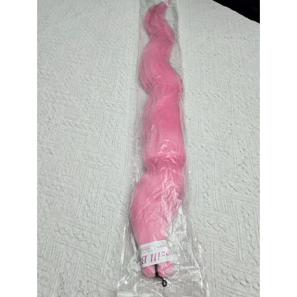 Gozill Braids Pink Synthetic Hair Extension For Braiding 24 Inches Long